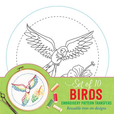 Transfers pour broderie oiseaux