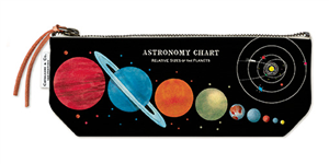 Petite trousse en toile astronomie 10 x 23 cm