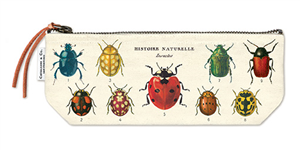 Petite trousse en toile insectes 10 x 23 cm