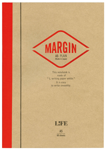 CARNET JAPONAIS LIFE UNI + MARGE DOS CARRE 148 X 210 MM - 200 PAGES