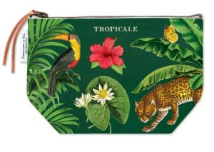 Trousse en toile tropical 15 x 22 cm