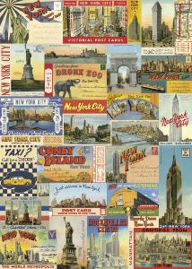 poster - papier cadeau cavallini cartes postales nyc