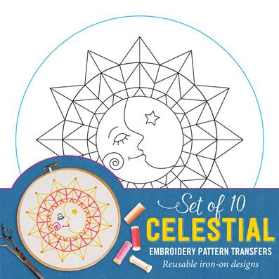 Transfers pour broderie celestial