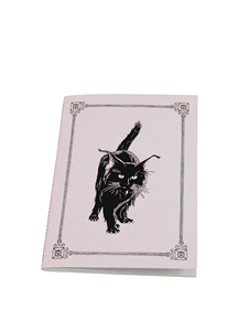 cahier souple cousu cm.15x21 chat noir