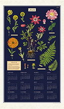 TORCHON CALENDRIER HERBARIUM 100% COTON