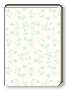 Cahierr souple fleurs bleues 15 x 21 cm