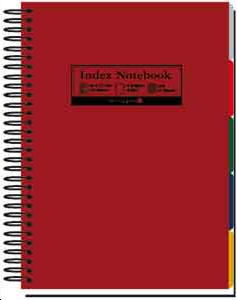 INDEX NOTEBOOK SPIRALE ROUGE