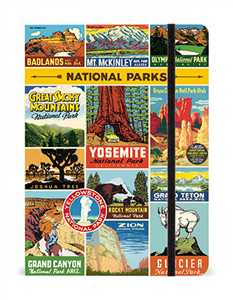 Carnet Cavallini parcs naturels fermeture elastique ligne 15 x 23