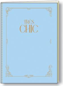 Cahier très chic souple cousu cm.15x21 couverture bleu azur