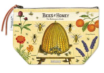 Trousse en toile miel & abeilles 15 x 22 cm