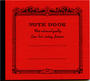 NOTE BOOK APICA 14 X 12.4 CM ROUGE INTERIEUR LIGNE