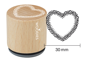 Woodies tampon Ornement coeur