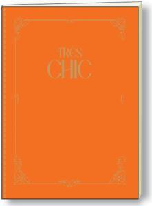 Cahier très chic souple cousu cm.15x21 couverture orange