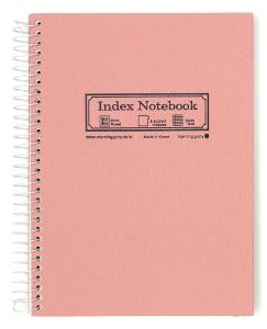 Cahier spirales index couverture rose