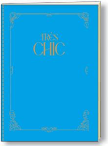 Cahier très chic souple cousu cm.15x21 couverture bleu turquoise