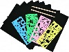 GRANDES CARTES A GRATTER AVEC POCHOIR